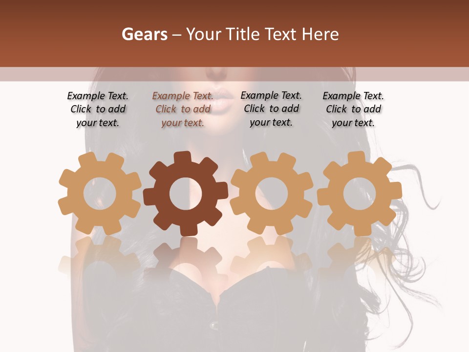 A Woman In A Corset With Long Black Hair PowerPoint Template