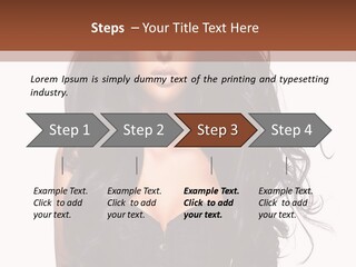 A Woman In A Corset With Long Black Hair PowerPoint Template