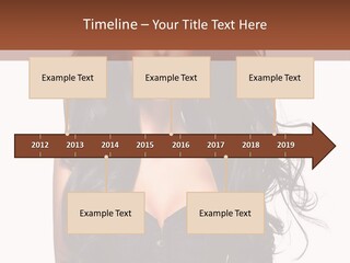 A Woman In A Corset With Long Black Hair PowerPoint Template