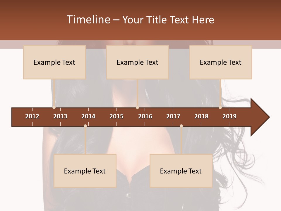 A Woman In A Corset With Long Black Hair PowerPoint Template