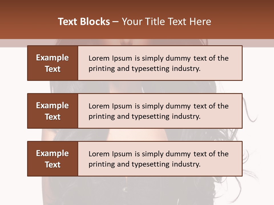 A Woman In A Corset With Long Black Hair PowerPoint Template