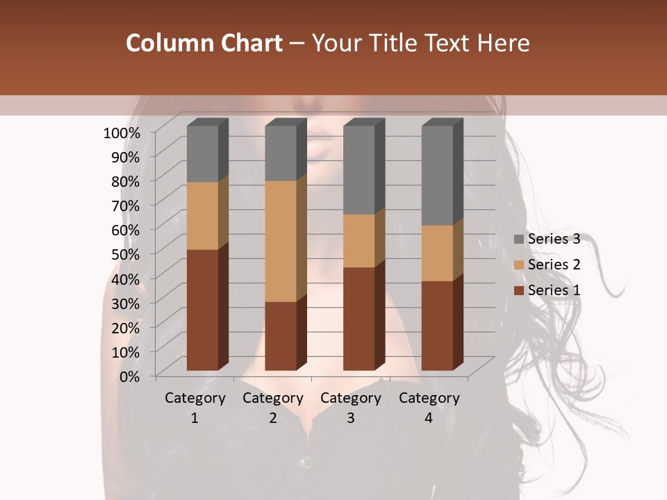 A Woman In A Corset With Long Black Hair PowerPoint Template