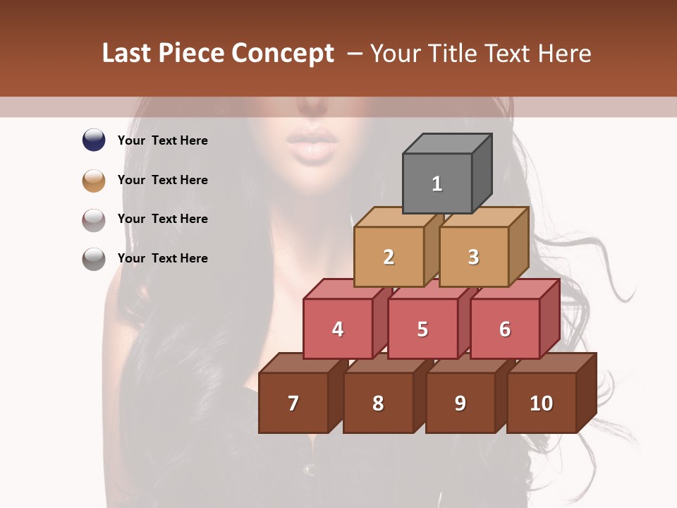 A Woman In A Corset With Long Black Hair PowerPoint Template