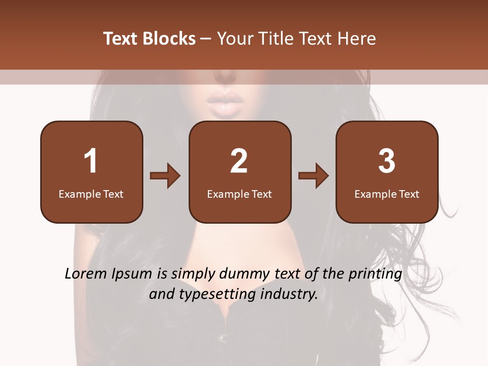 A Woman In A Corset With Long Black Hair PowerPoint Template
