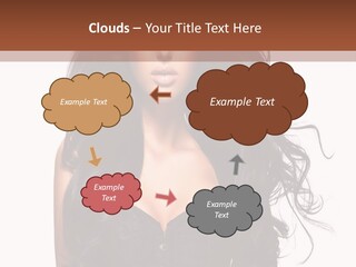 A Woman In A Corset With Long Black Hair PowerPoint Template