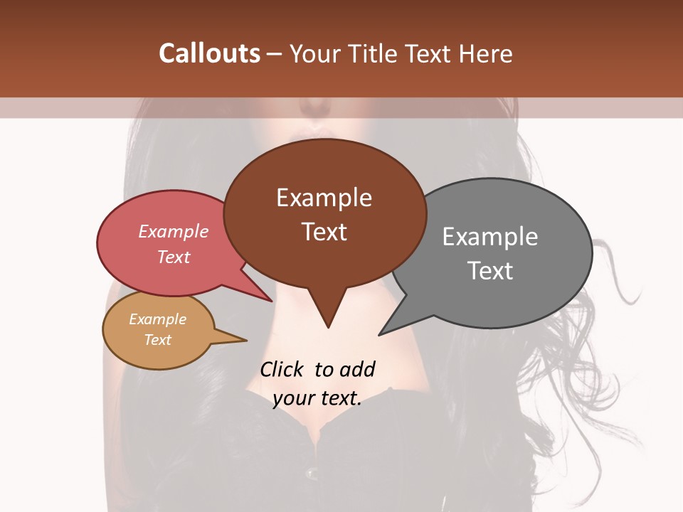 A Woman In A Corset With Long Black Hair PowerPoint Template