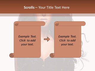 A Woman In A Corset With Long Black Hair PowerPoint Template