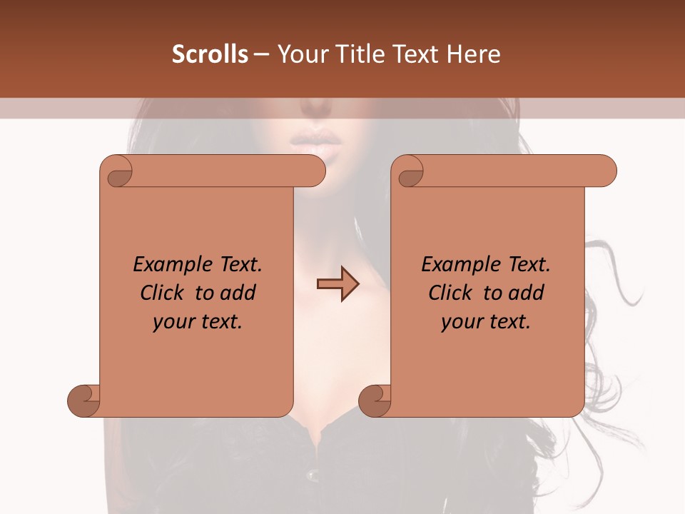 A Woman In A Corset With Long Black Hair PowerPoint Template