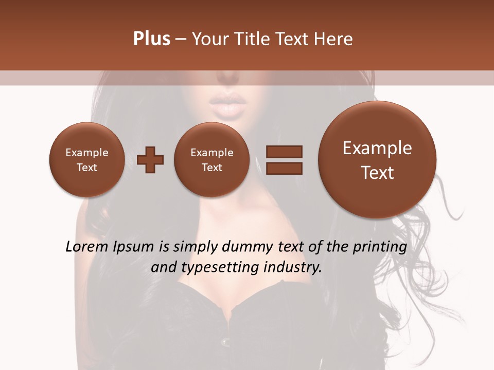 A Woman In A Corset With Long Black Hair PowerPoint Template