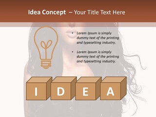 A Woman In A Corset With Long Black Hair PowerPoint Template