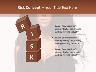 A Woman In A Corset With Long Black Hair PowerPoint Template