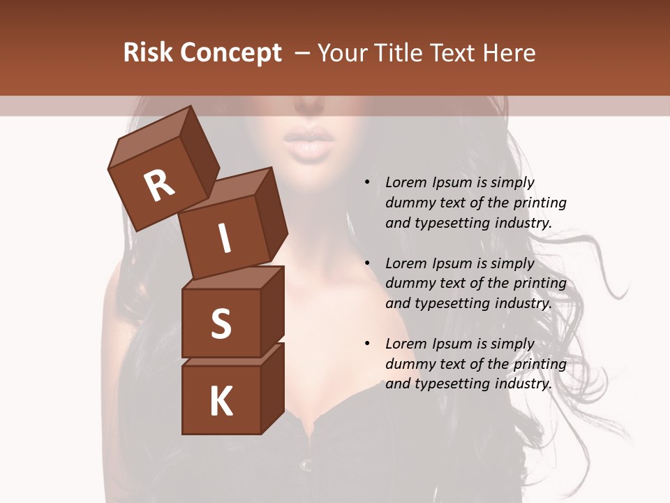 A Woman In A Corset With Long Black Hair PowerPoint Template