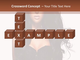 A Woman In A Corset With Long Black Hair PowerPoint Template
