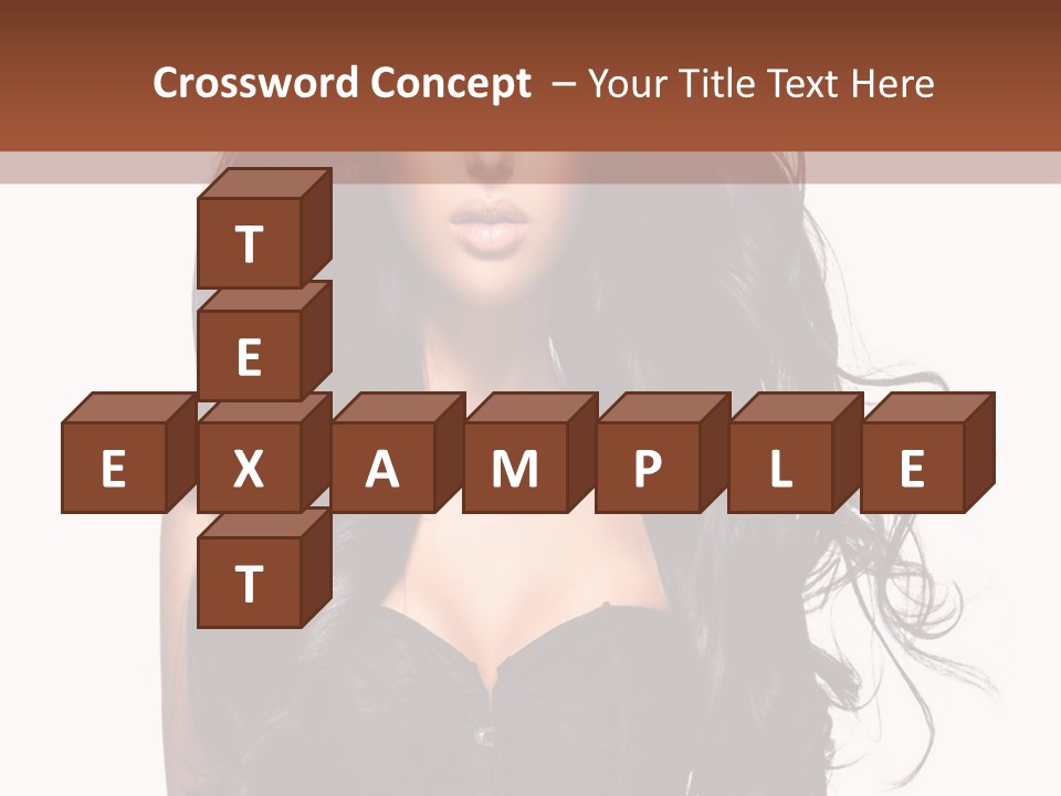 A Woman In A Corset With Long Black Hair PowerPoint Template