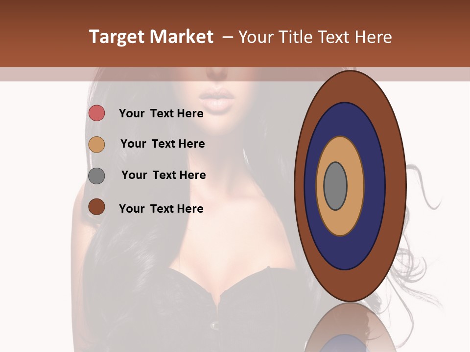 A Woman In A Corset With Long Black Hair PowerPoint Template