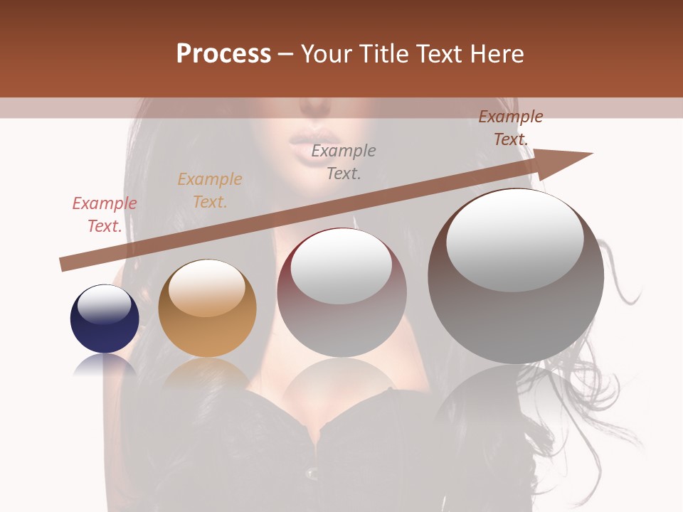 A Woman In A Corset With Long Black Hair PowerPoint Template