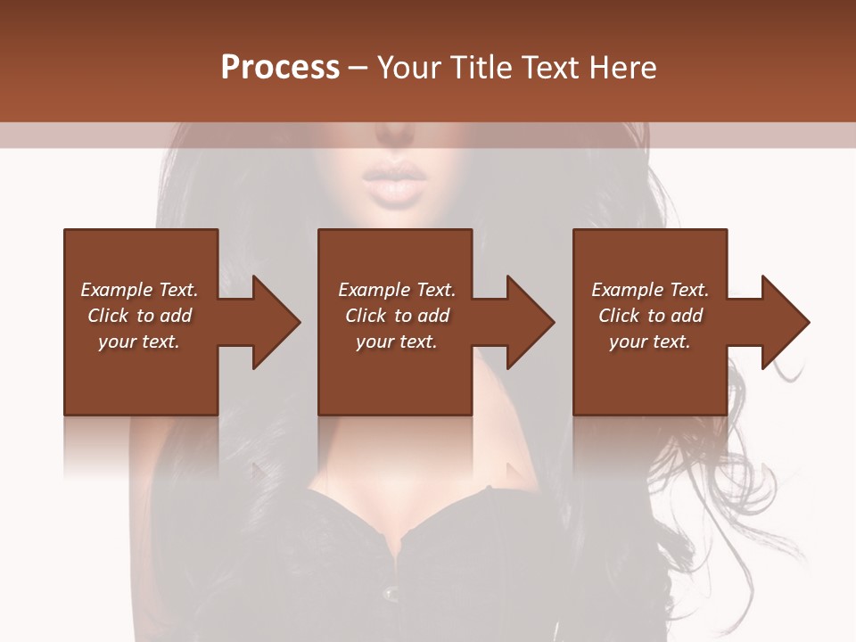 A Woman In A Corset With Long Black Hair PowerPoint Template