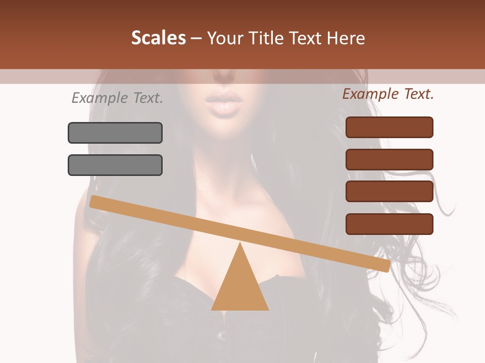 A Woman In A Corset With Long Black Hair PowerPoint Template