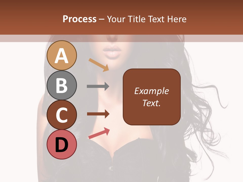A Woman In A Corset With Long Black Hair PowerPoint Template