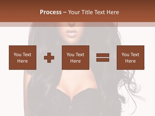 A Woman In A Corset With Long Black Hair PowerPoint Template