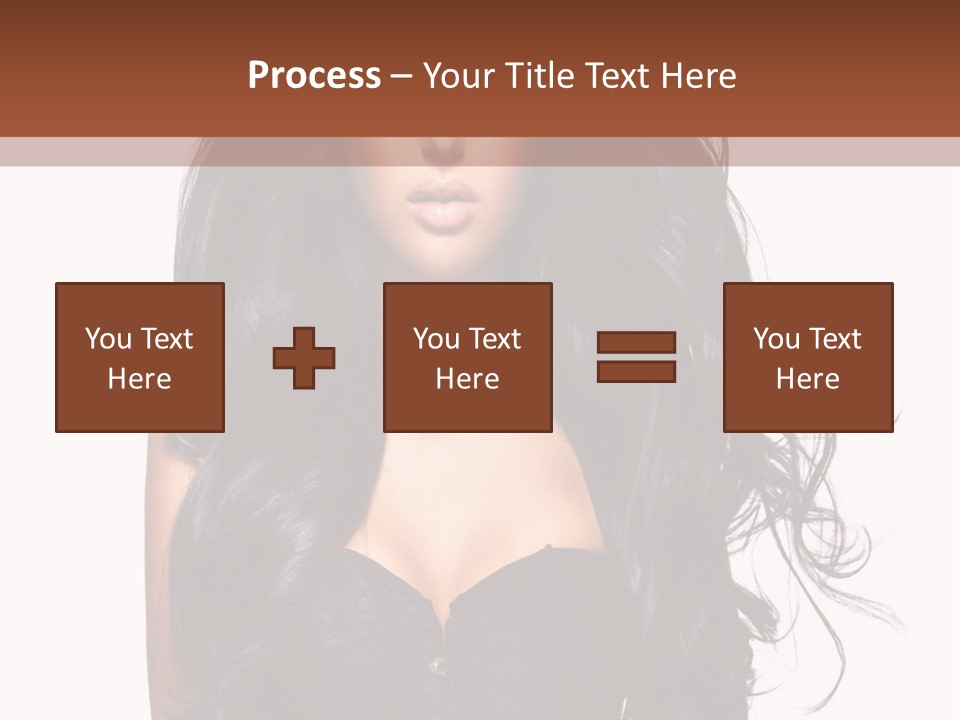 A Woman In A Corset With Long Black Hair PowerPoint Template