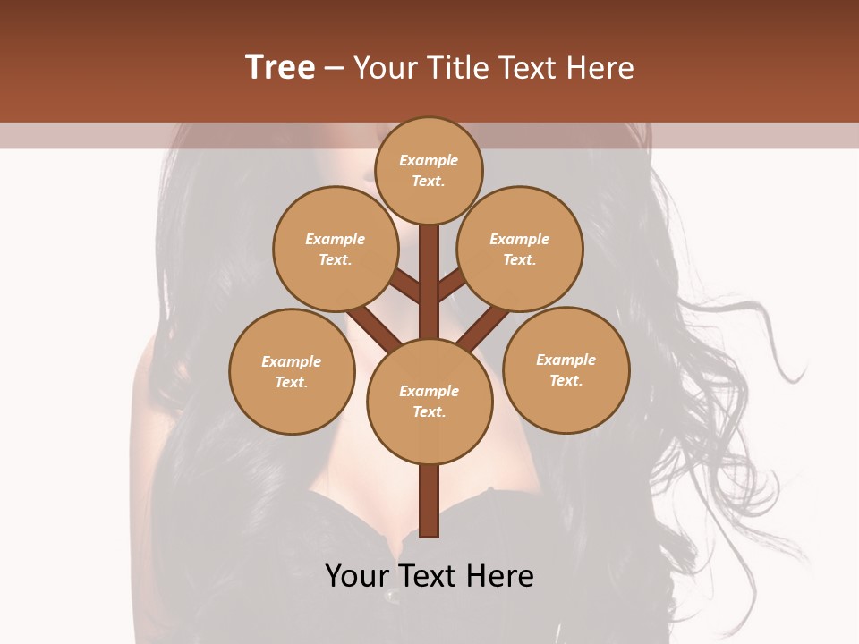 A Woman In A Corset With Long Black Hair PowerPoint Template