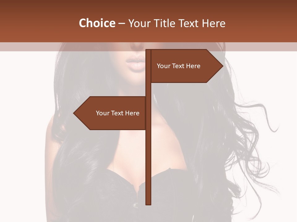 A Woman In A Corset With Long Black Hair PowerPoint Template
