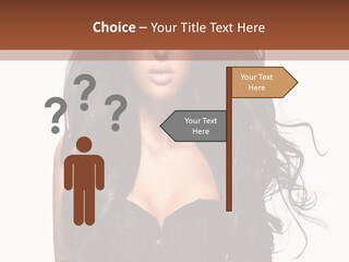 A Woman In A Corset With Long Black Hair PowerPoint Template