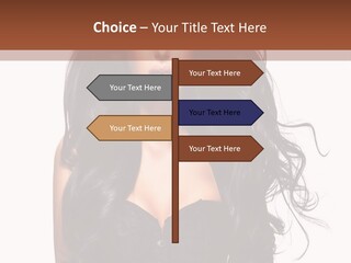 A Woman In A Corset With Long Black Hair PowerPoint Template