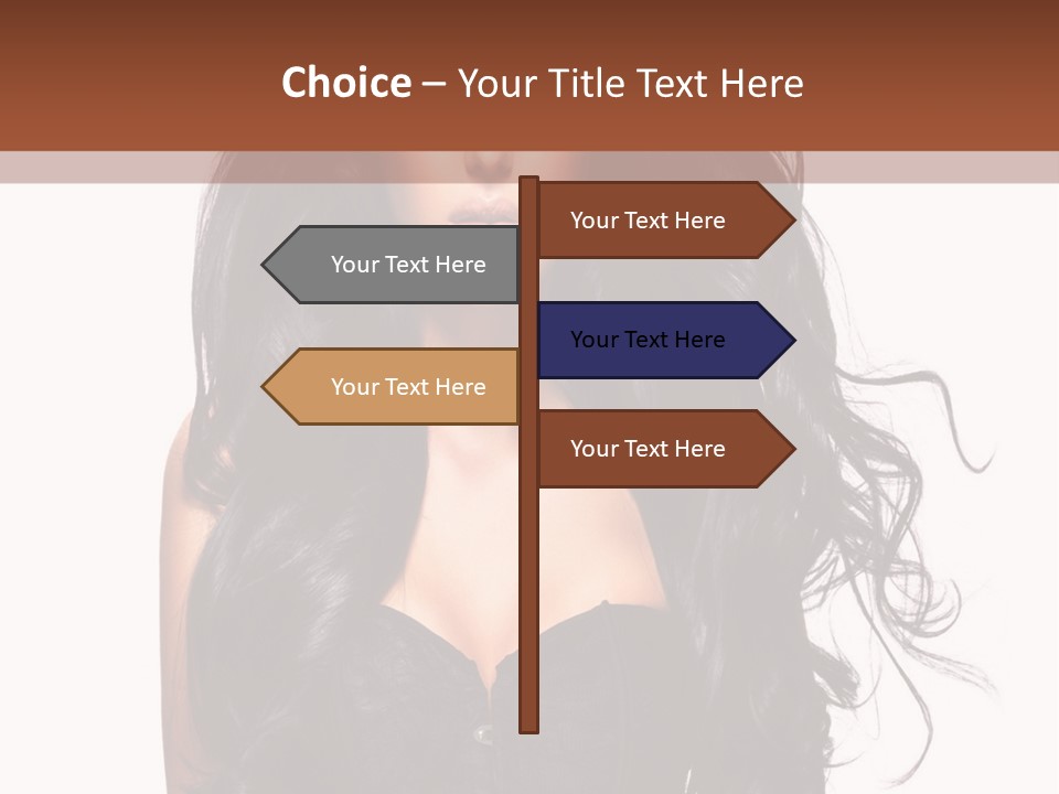 A Woman In A Corset With Long Black Hair PowerPoint Template