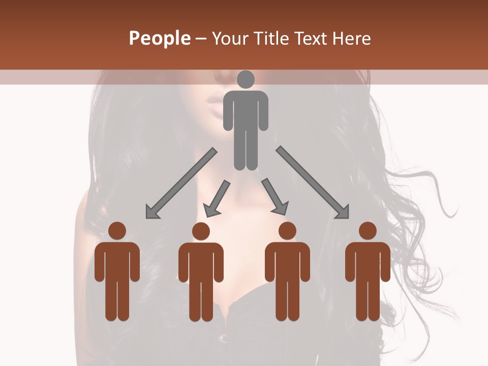 A Woman In A Corset With Long Black Hair PowerPoint Template