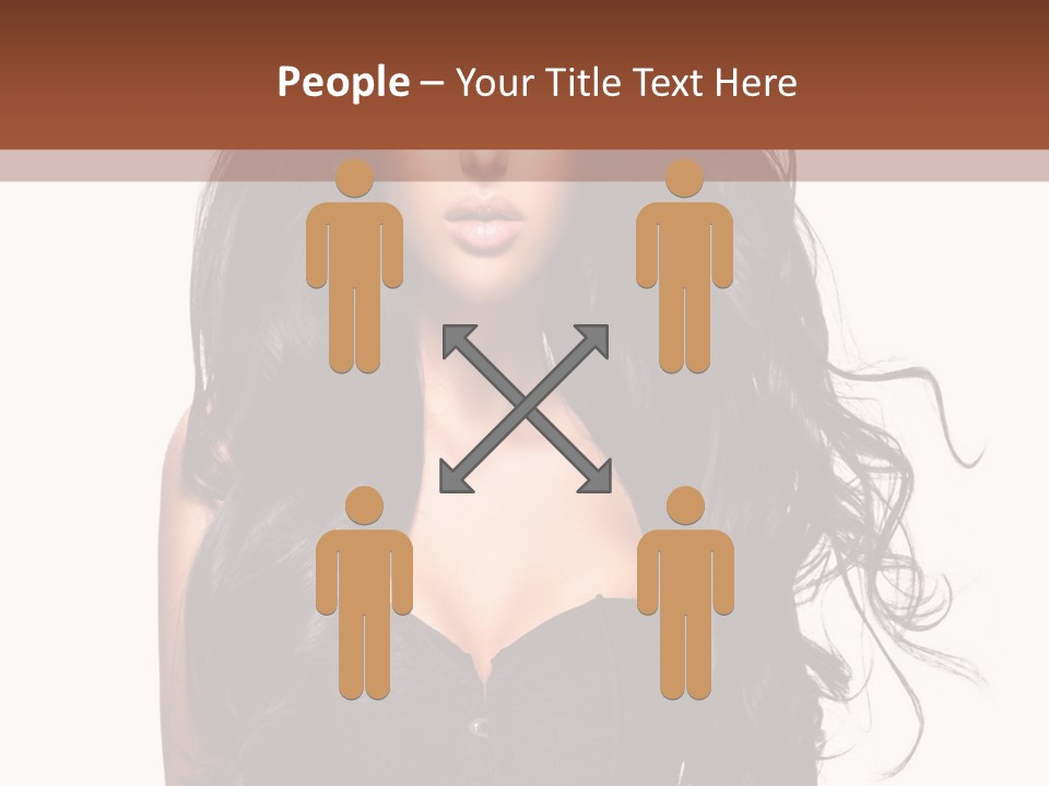 A Woman In A Corset With Long Black Hair PowerPoint Template