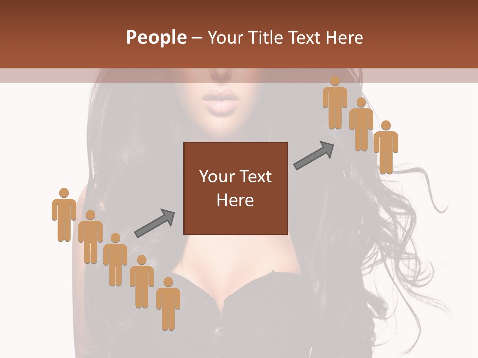 A Woman In A Corset With Long Black Hair PowerPoint Template