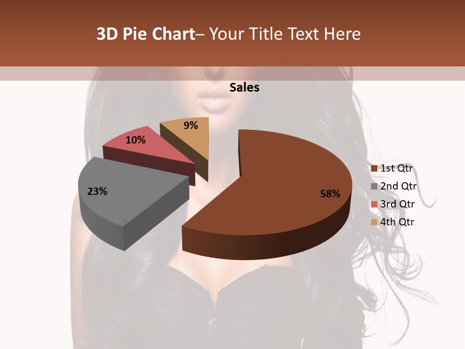 A Woman In A Corset With Long Black Hair PowerPoint Template