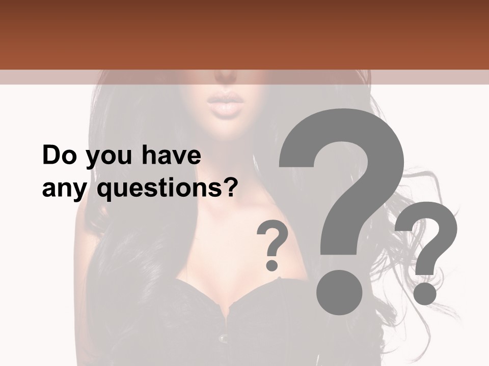 A Woman In A Corset With Long Black Hair PowerPoint Template
