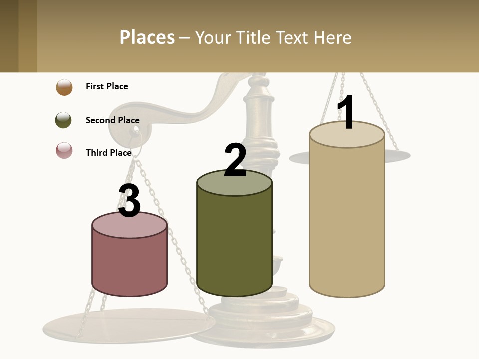 A Scale With A Sign On It That Says Name Of Presentation PowerPoint Template