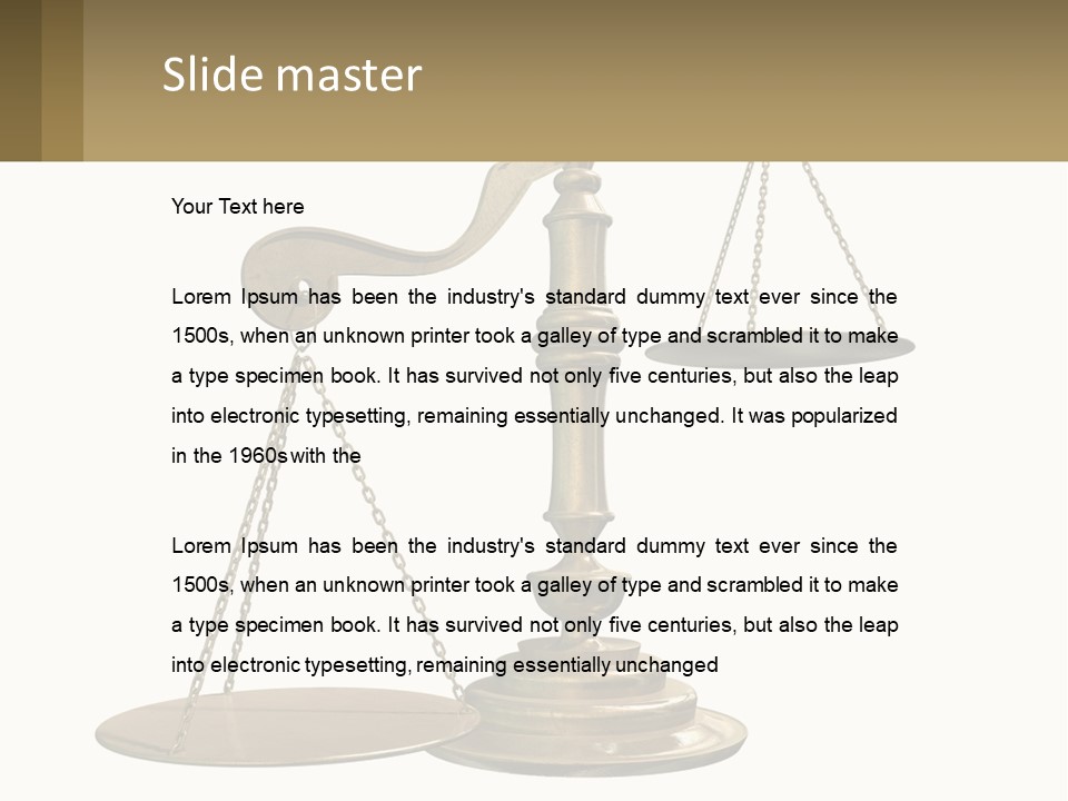 A Scale With A Sign On It That Says Name Of Presentation PowerPoint Template