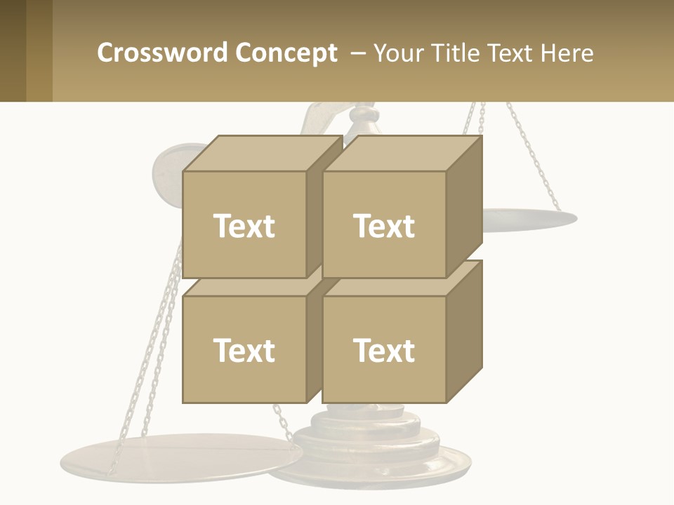A Scale With A Sign On It That Says Name Of Presentation PowerPoint Template