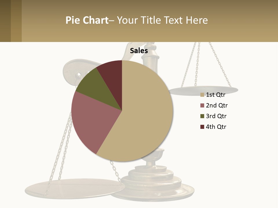 A Scale With A Sign On It That Says Name Of Presentation PowerPoint Template