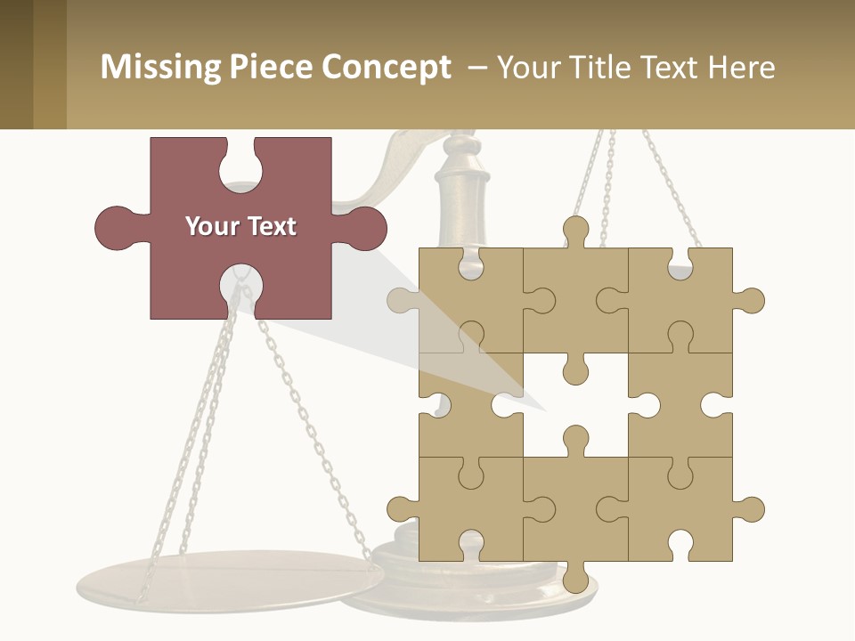 A Scale With A Sign On It That Says Name Of Presentation PowerPoint Template