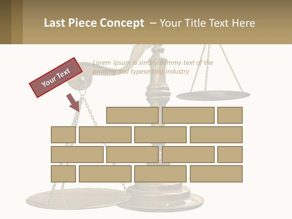 A Scale With A Sign On It That Says Name Of Presentation PowerPoint Template