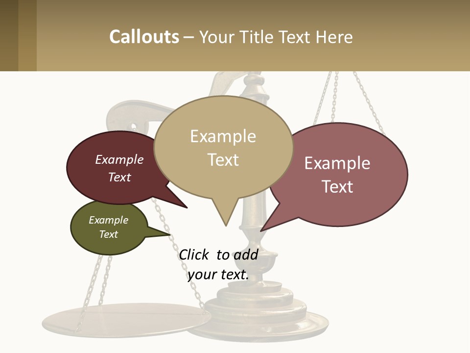 A Scale With A Sign On It That Says Name Of Presentation PowerPoint Template