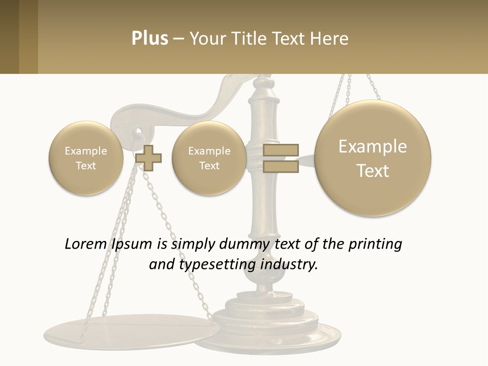 A Scale With A Sign On It That Says Name Of Presentation PowerPoint Template