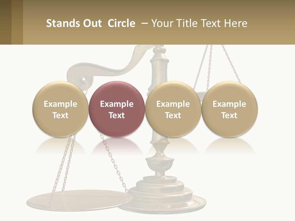 A Scale With A Sign On It That Says Name Of Presentation PowerPoint Template