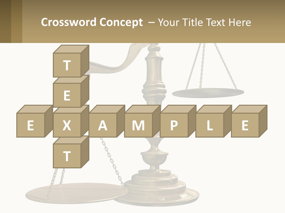 A Scale With A Sign On It That Says Name Of Presentation PowerPoint Template