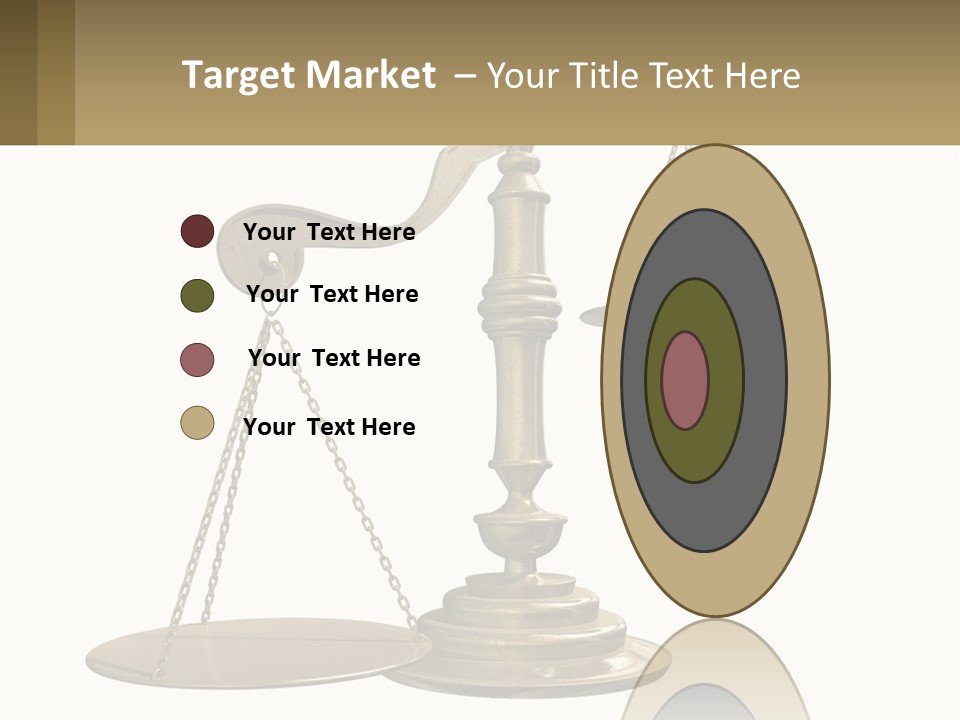 A Scale With A Sign On It That Says Name Of Presentation PowerPoint Template