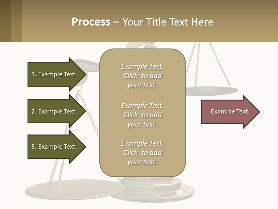 A Scale With A Sign On It That Says Name Of Presentation PowerPoint Template