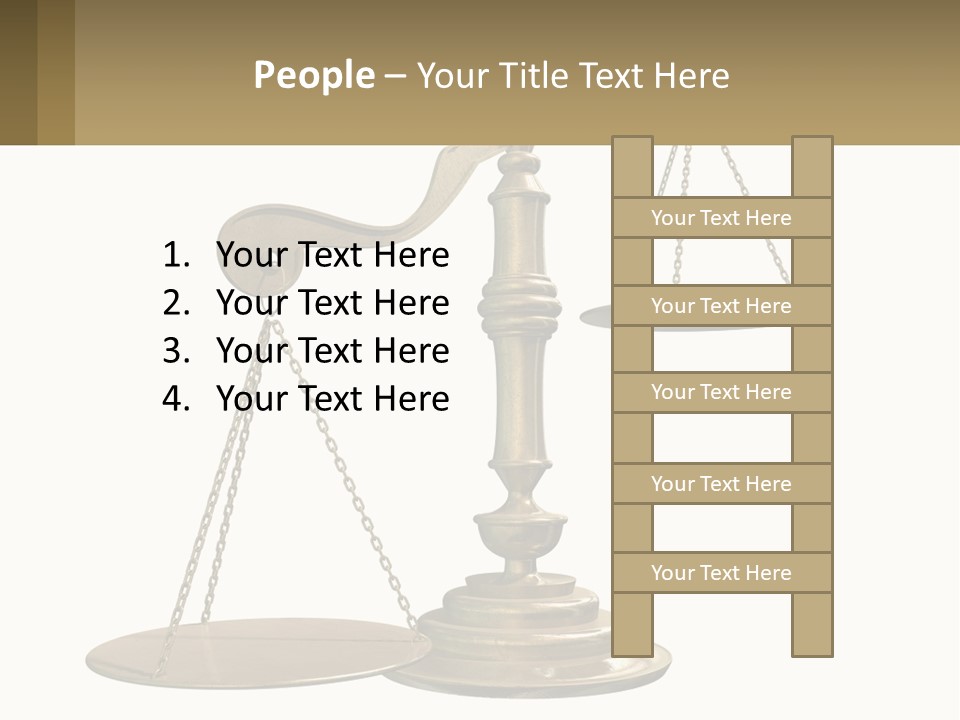 A Scale With A Sign On It That Says Name Of Presentation PowerPoint Template