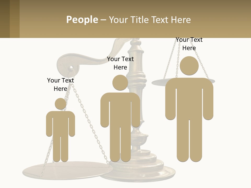 A Scale With A Sign On It That Says Name Of Presentation PowerPoint Template