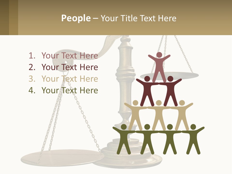 A Scale With A Sign On It That Says Name Of Presentation PowerPoint Template
